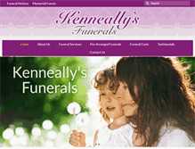 Tablet Screenshot of kenneallysfunerals.com.au